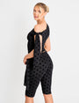Knot Detail Asymmetric One Shoulder Polka Dot Devore Top Black