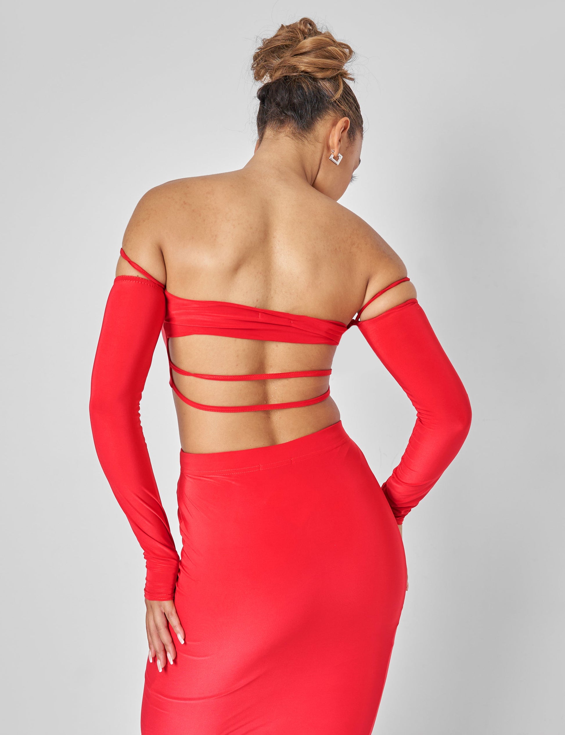 Public Desire Bardot Strappy Top Co-ord in Red