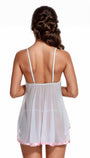Flirty Mesh Lace Cup Babydoll