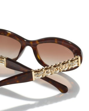 CHANEL CH5538Q Cat-Eye Acetate Sunglasses