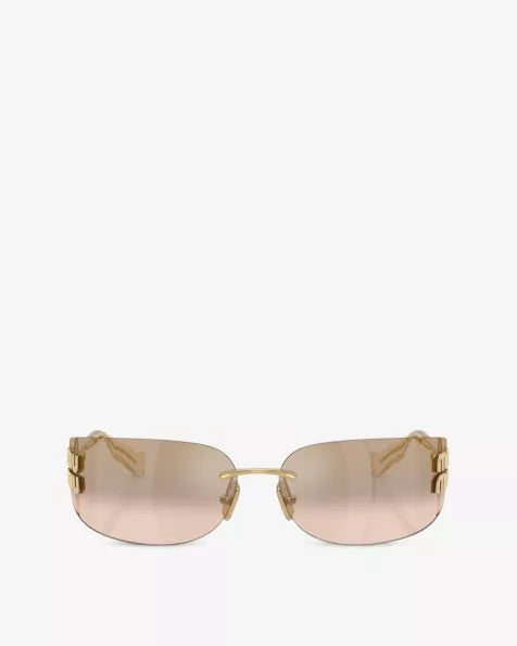 MU A51S Square-Frame Metal Sunglasses