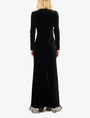 ALESSANDRA RICH Velvet Ruched Stretch-Woven Maxi Dress