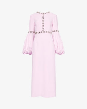 Cali Embellished Crepe Maxi Dress