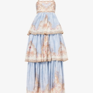 ZIMMERMANN Daylight Tiered Cotton-Blend Maxi Dress