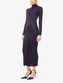 ALAIA Draped Embellished Long-Sleeve Jersey Maxi Dress