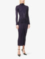 ALAIA Draped Embellished Long-Sleeve Jersey Maxi Dress