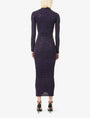 ALAIA Draped Embellished Long-Sleeve Jersey Maxi Dress