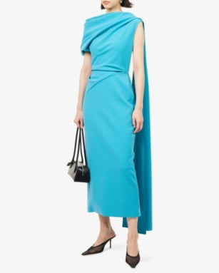 ROKSANDA Maite Draped Woven Maxi Dress
