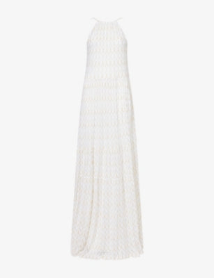MISSONI Scoop-Back Tiered Knitted Maxi Dress