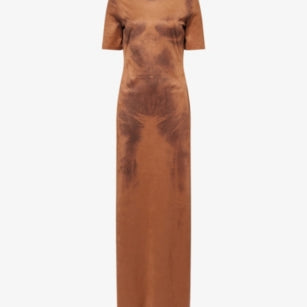 ACNE STUDIOS Dueda Printed Faux-Suede Maxi Dress