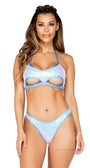 Sequin Underboob Cutout Bikini Top