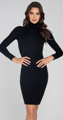 Classic Turtle Neck Midi Dress