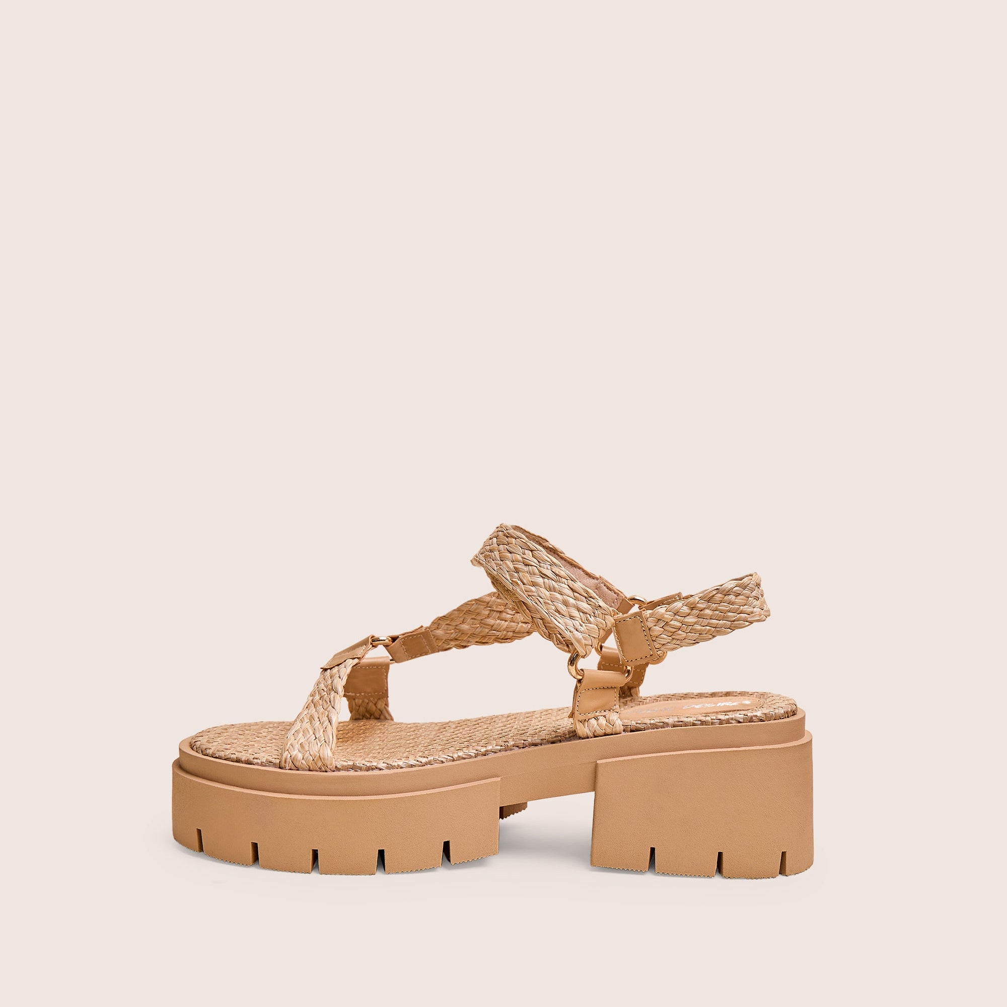Hazard Natural Raffia Chunky Dad Sandals