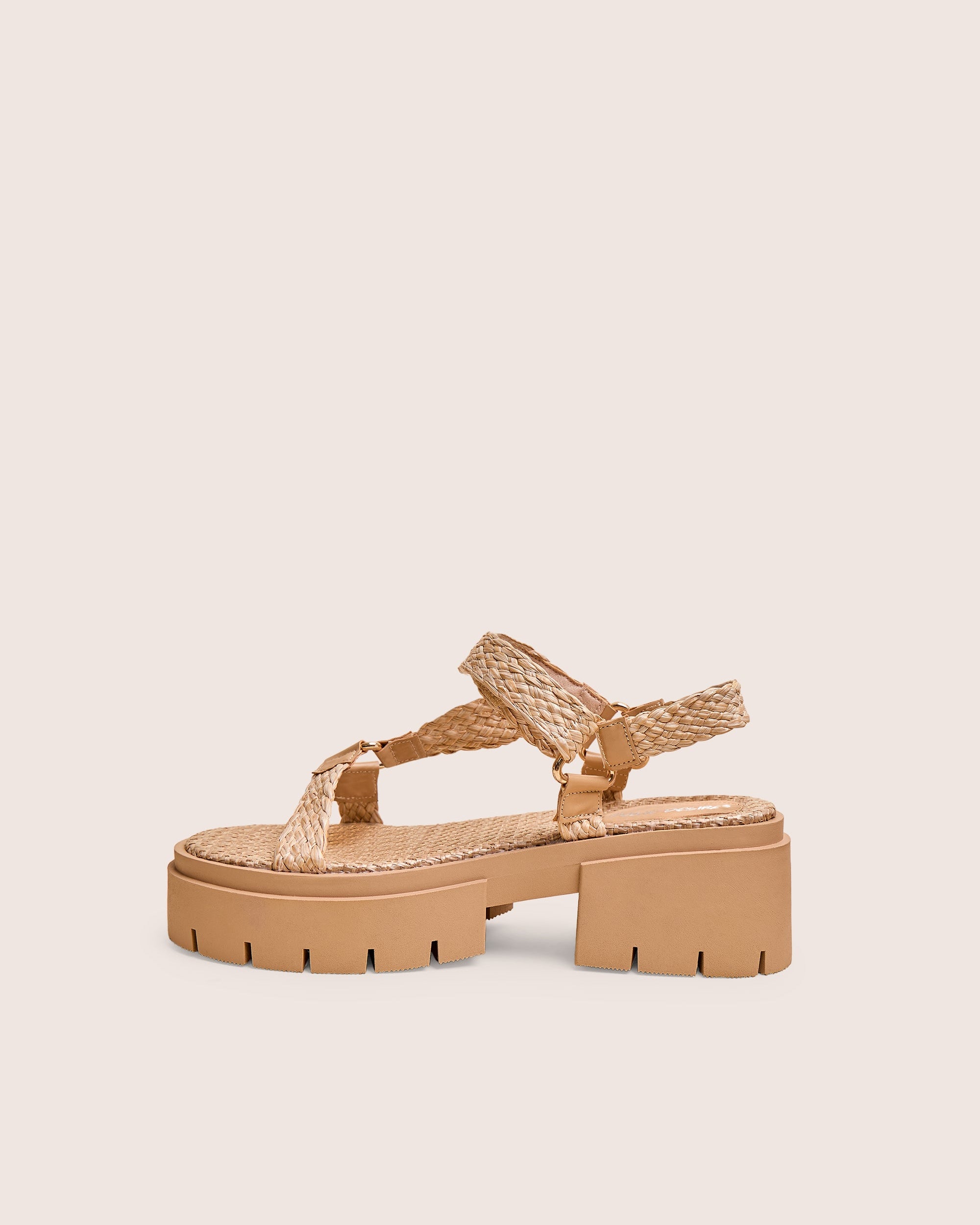 Hazard Natural Raffia Chunky Dad Sandals