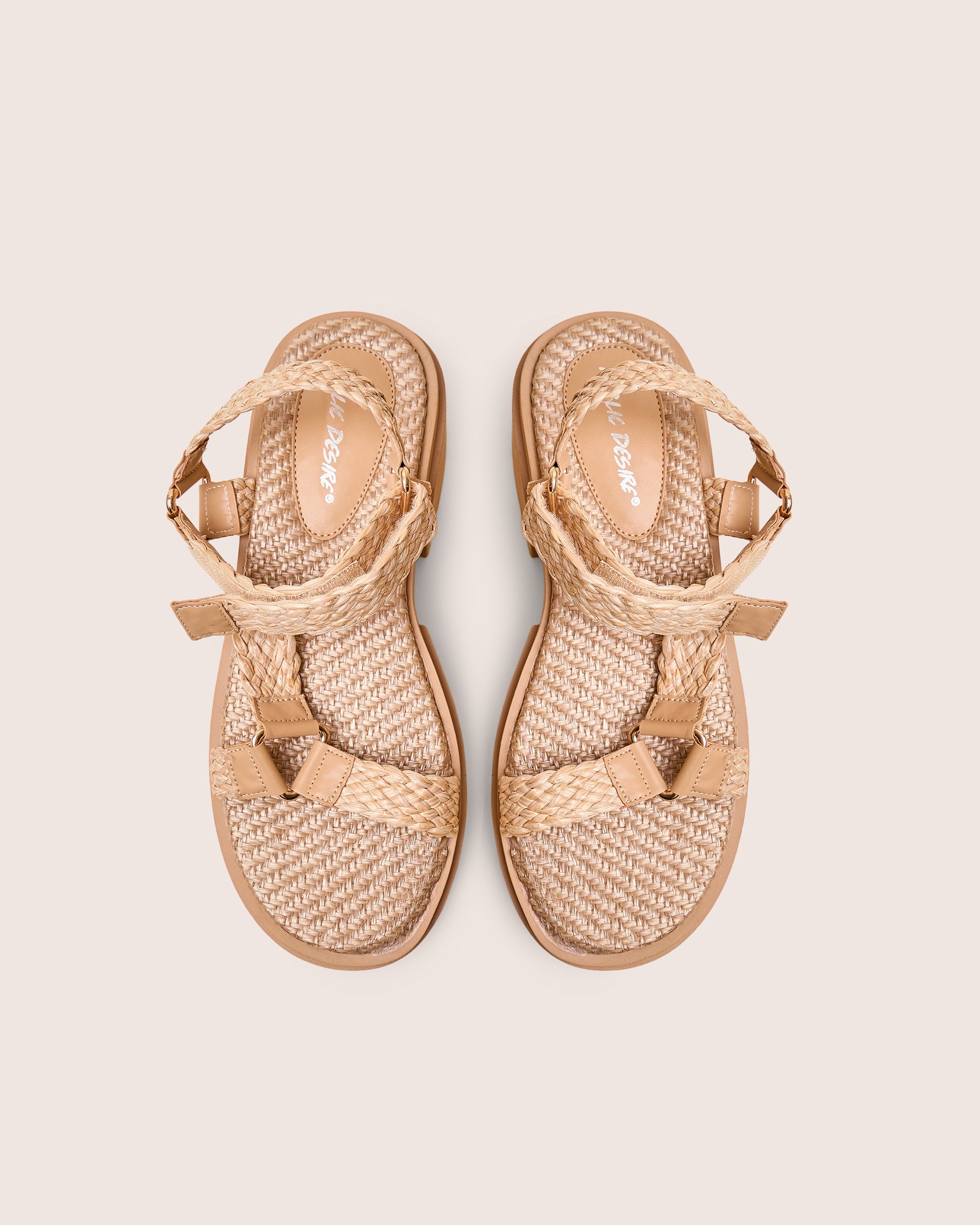 Hazard Natural Raffia Chunky Dad Sandals