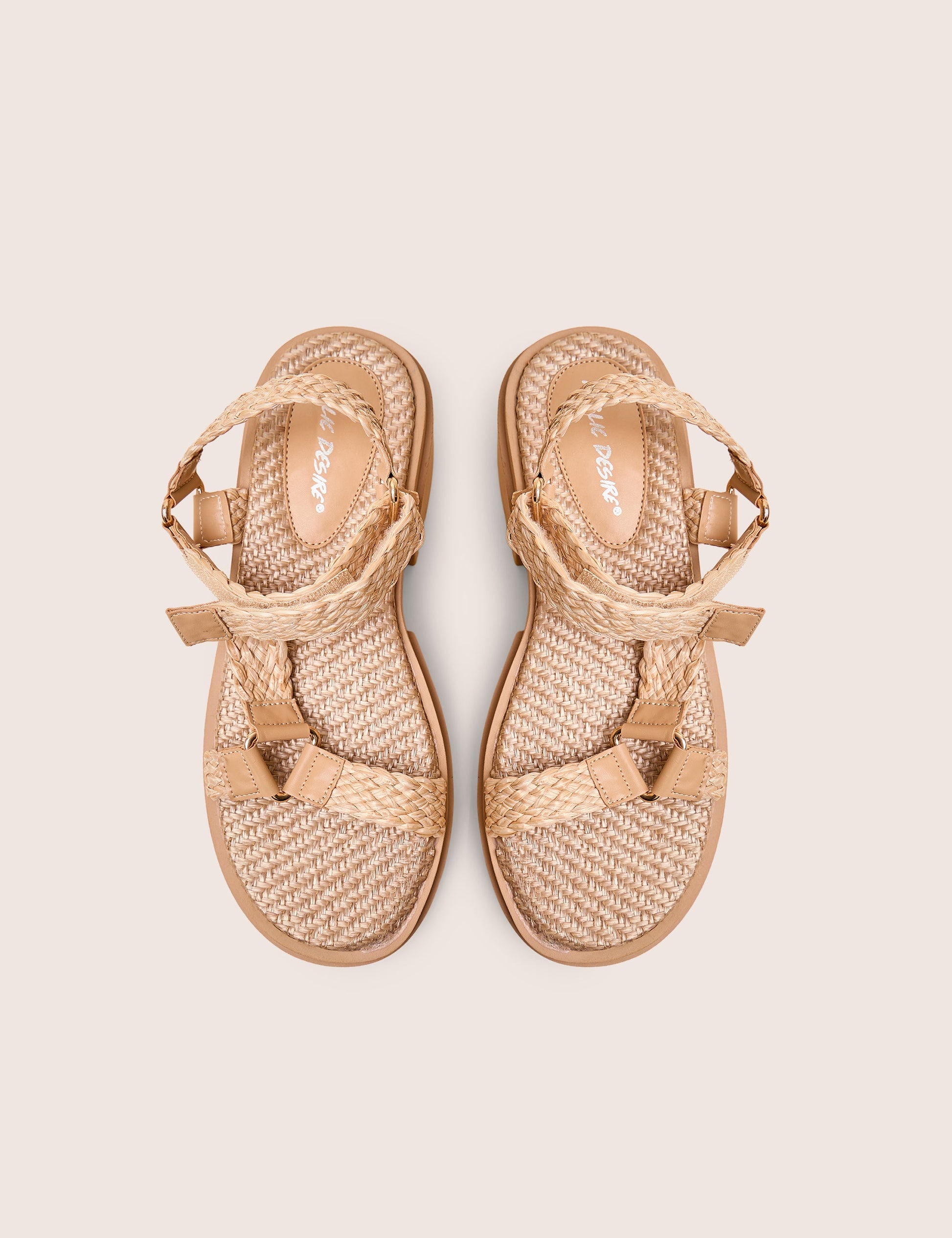 Hazard Natural Raffia Chunky Dad Sandals