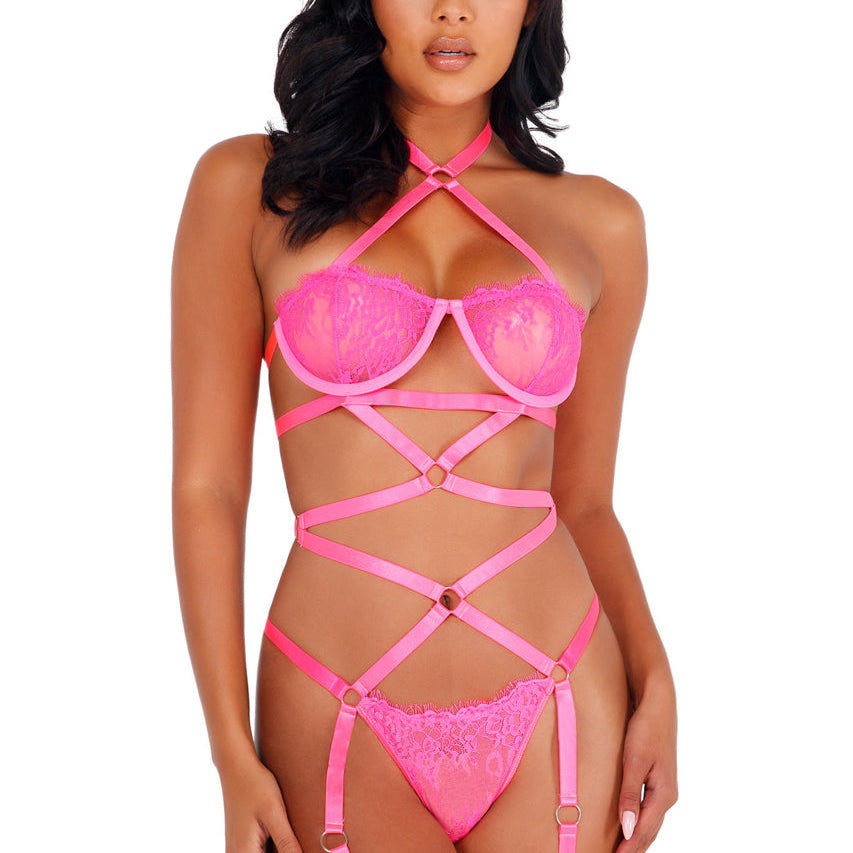 Lace Criss Cross Teddy