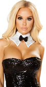 Rhinestone Tuxedo Collar