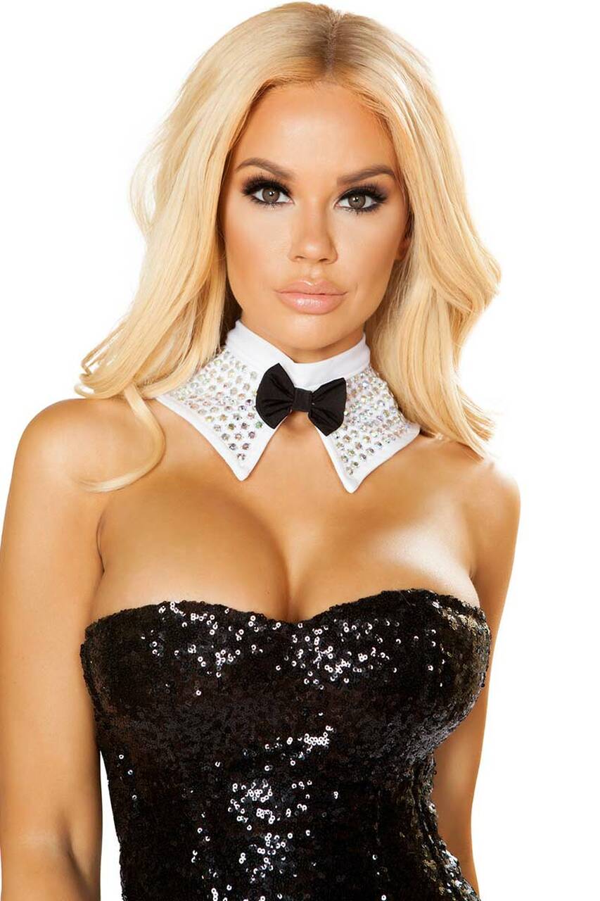 Rhinestone Tuxedo Collar