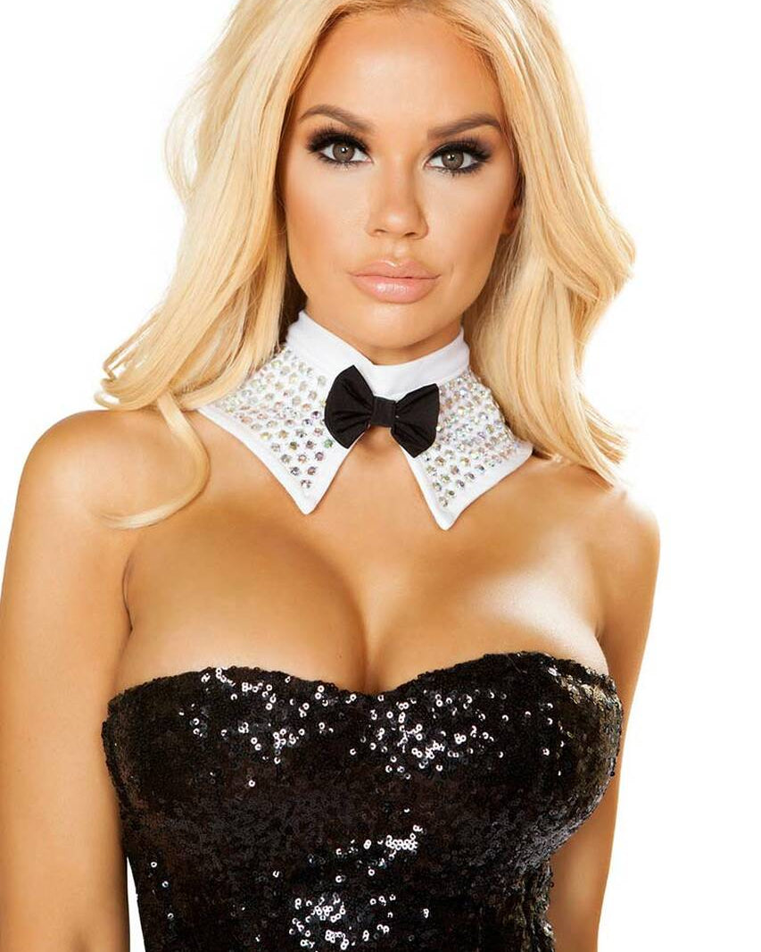 Rhinestone Tuxedo Collar