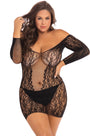 Plus Size Demure Long Sleeve Chemise