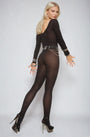 Opaque Long Sleeve Bodystocking