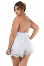 Plus Size Charming Satin Romper