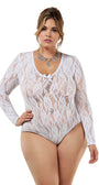 Plus Size Adore White Lace Teddy