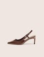 Salsa Chocolate Sling Back Pointed Toe Heels