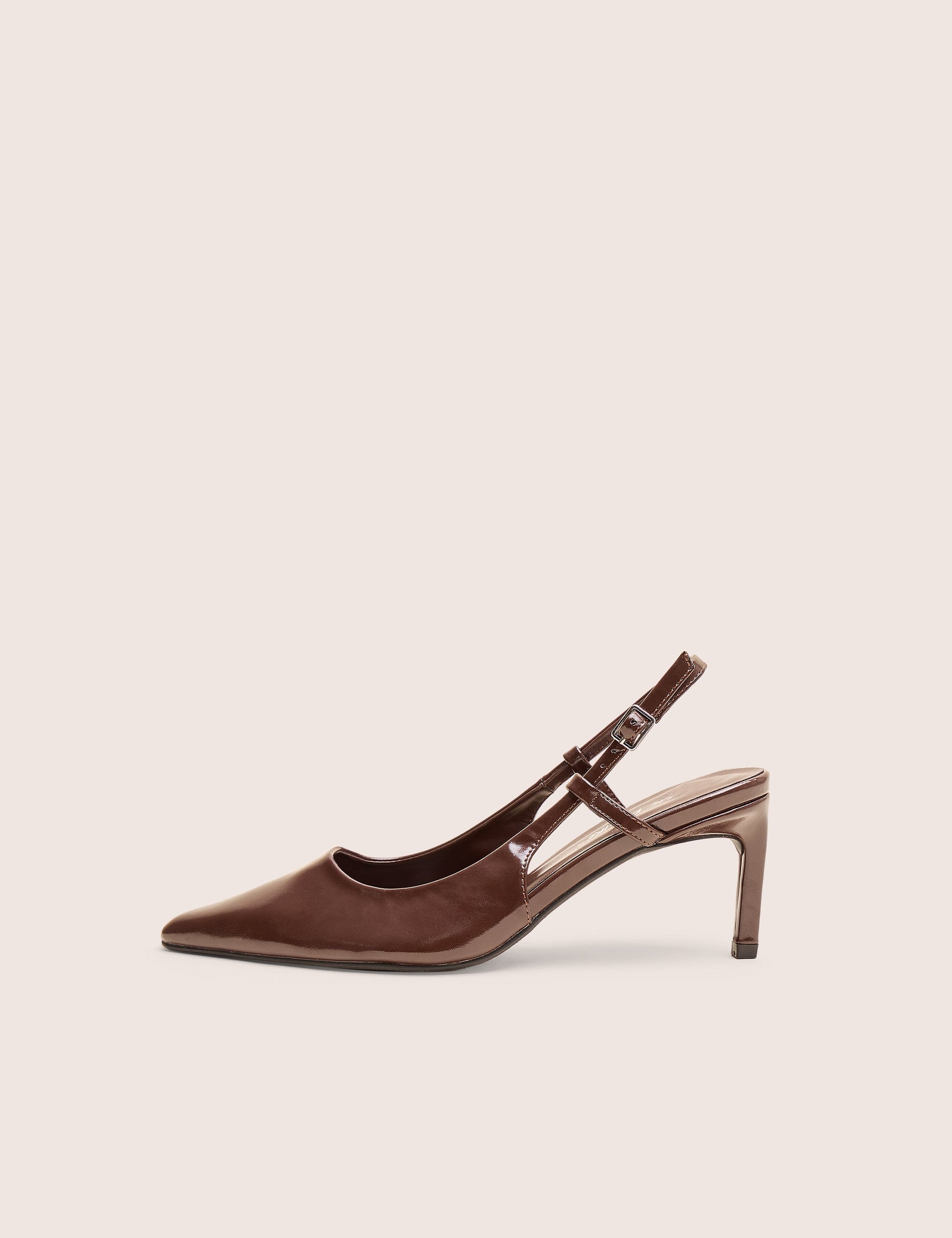 Salsa Chocolate Sling Back Pointed Toe Heels
