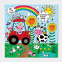 Rachel Ellen - On The Farm Sticker Scene Coloring and Activity Book