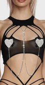 Chain Harness and Heart Pasties
