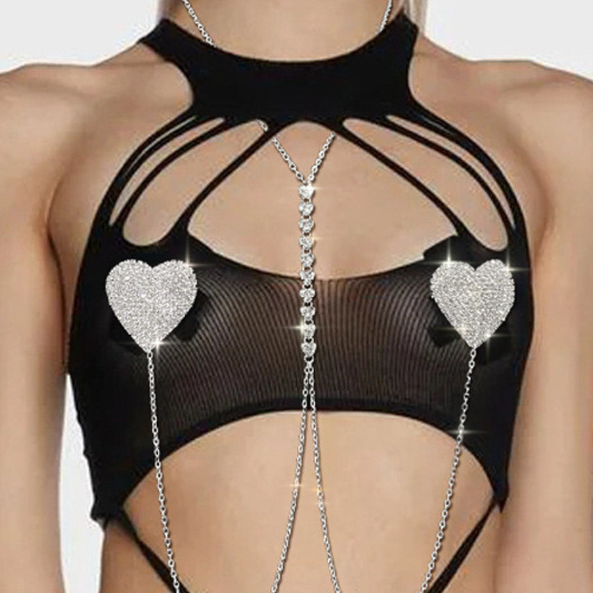 Chain Harness and Heart Pasties