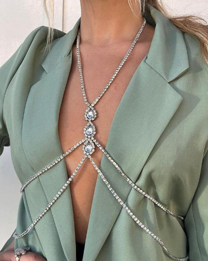 Silver Draped Body Chain