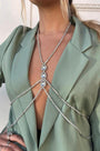Silver Draped Body Chain