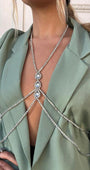 Silver Draped Body Chain