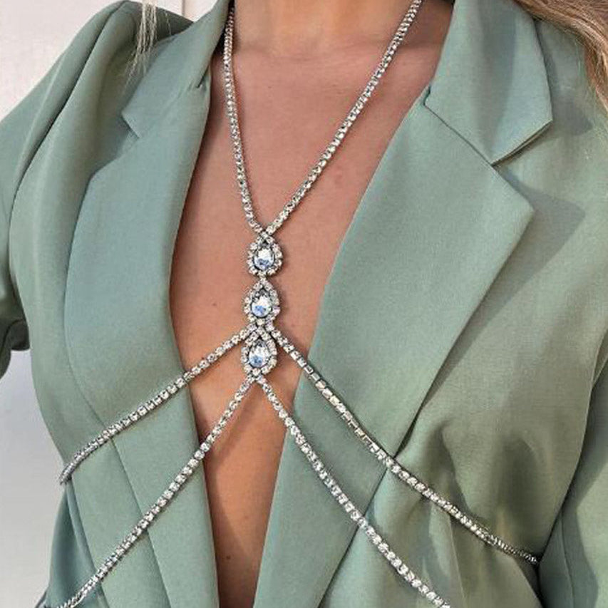 Silver Draped Body Chain