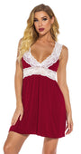 Jersey Knit and Lace Babydoll