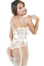 Faux Garter Net and Lace Bodystocking