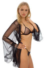 Mesh Bra Panty and Robe