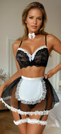 Lace and Mesh Maid Set
