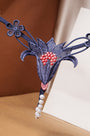 Embroidered Lily Crotchless Panty