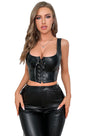 Black Pleather Bustier