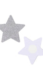 White Glitter Star Pasties
