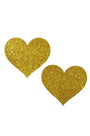Gold Glitter Heart Pasties
