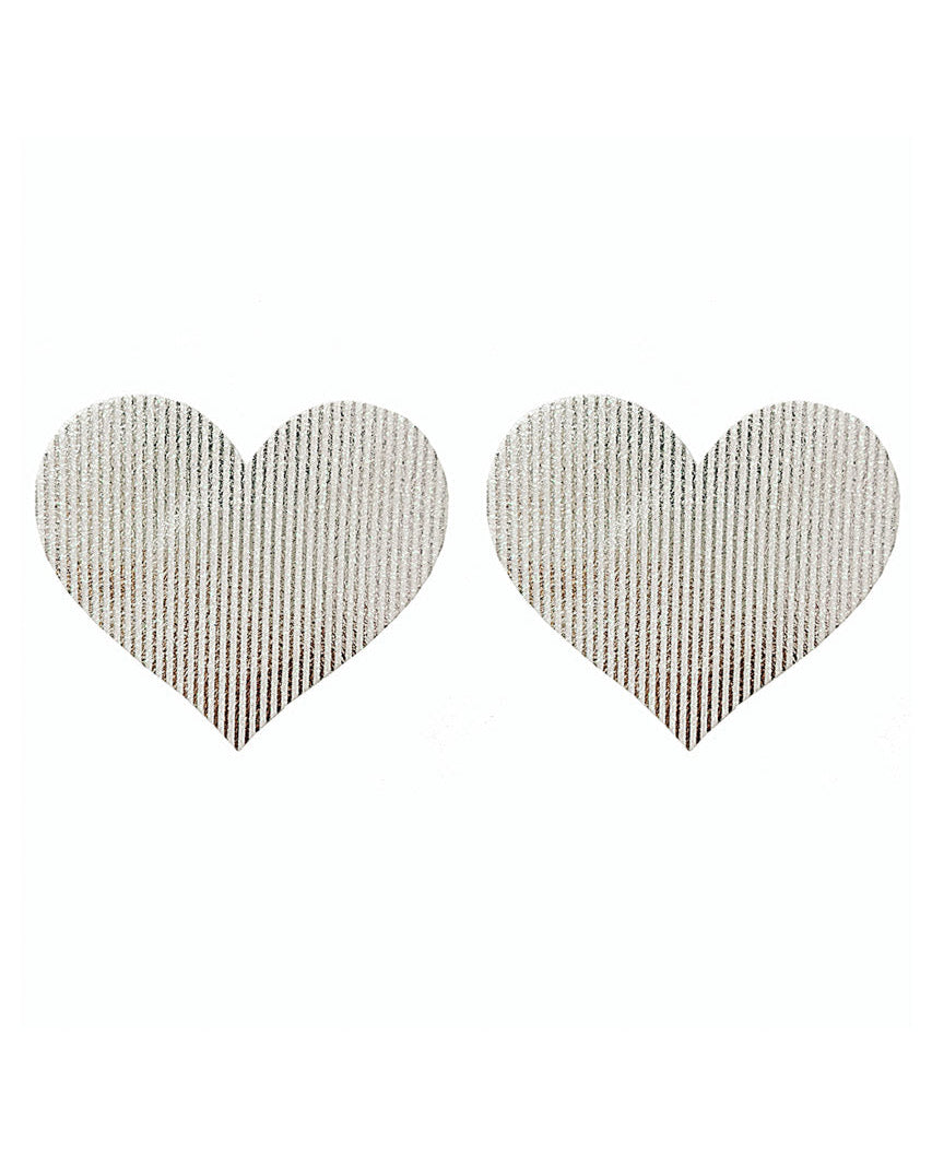 Silver Illusion Heart Pasties