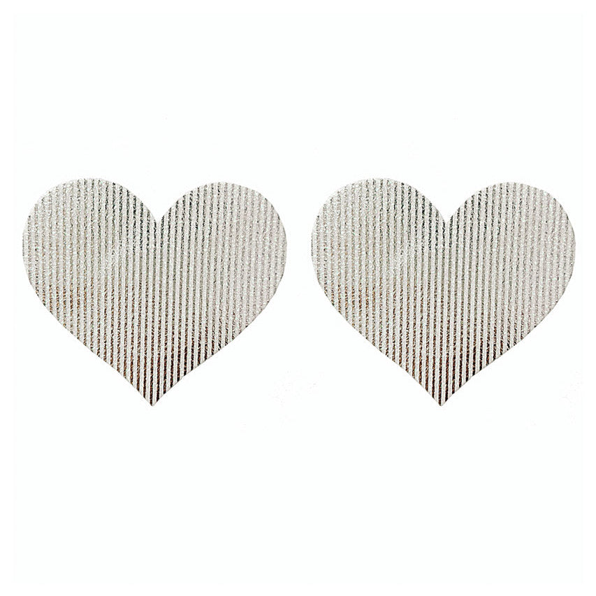 Silver Illusion Heart Pasties
