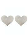 Silver Illusion Heart Pasties