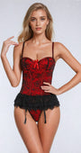 Skirted Lace Bustier Set