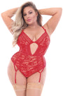 Plus Size Garden of Eden Floral Teddy